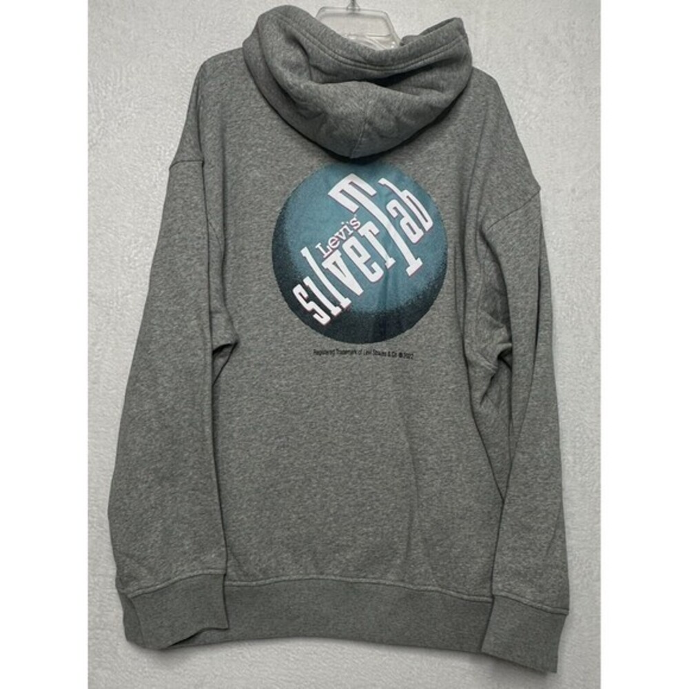 new LEVIS SILVERTAB HOODIE Gray AWESOME Pullover Mens Size XL